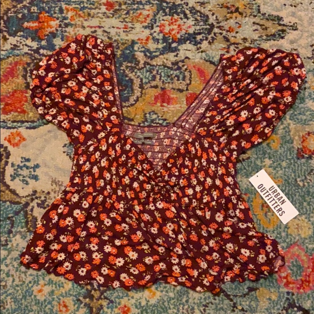 NWT! Burgundy Crop Top